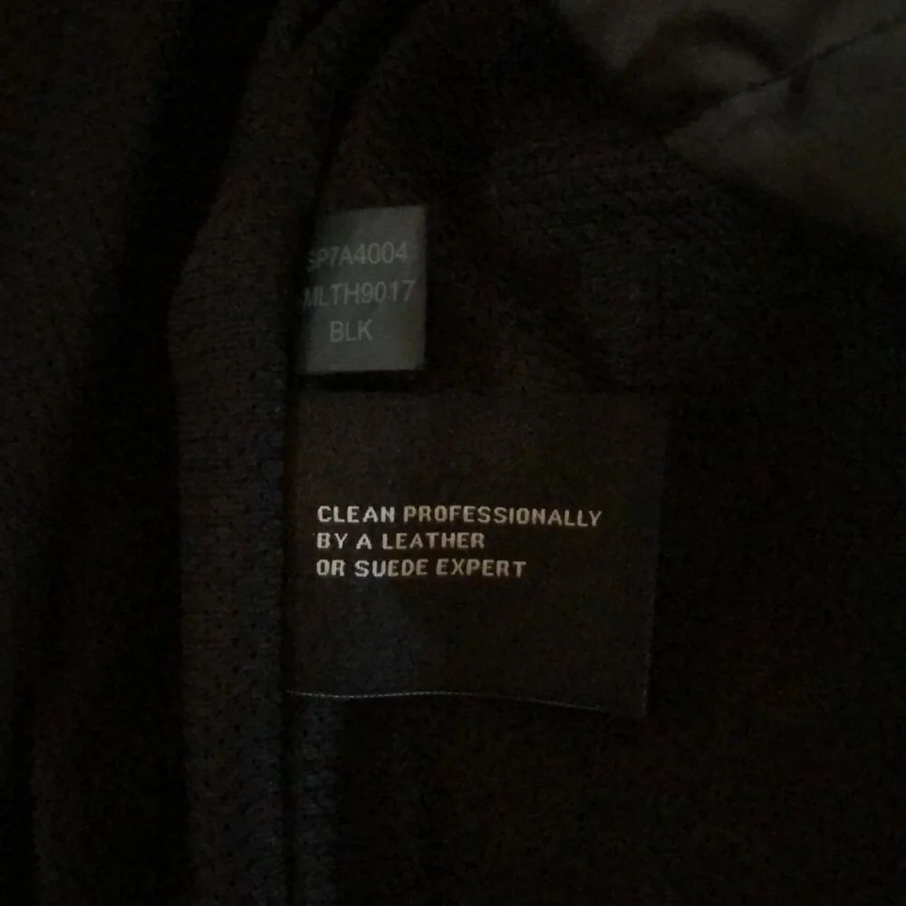 Wilsons Leather Black Biker Jacket - Picture 6 of 16